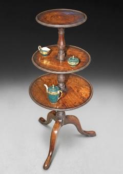 George III Period Mahogany three tier Dumb Waiter - 4629415