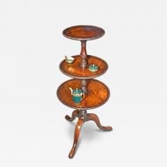 George III Period Mahogany three tier Dumb Waiter - 4629416