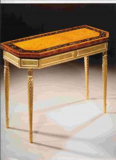 George III Period Satinwood And Gilt Card Table - 2745207