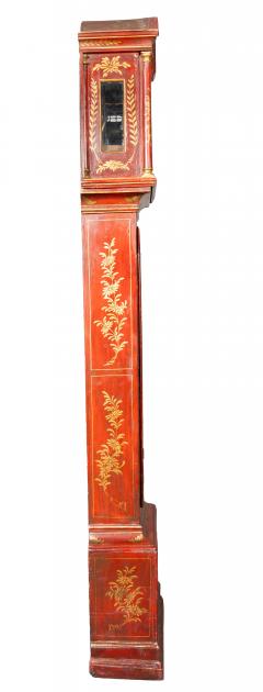 George III Red Japanned Tall Case Clock - 4757814