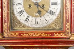 George III Red Japanned Tall Case Clock - 4757815
