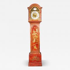 George III Red Japanned Tall Case Clock - 4760633