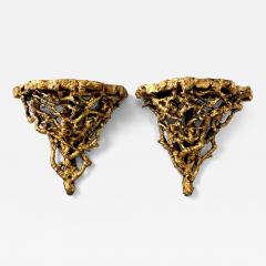 George III Rustic Giltwood Wall Brackets circa 1800 - 3383565