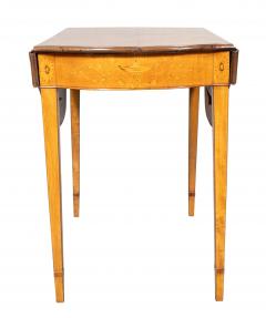 George III Satinwood And Marquetry Pembroke Table - 4187423
