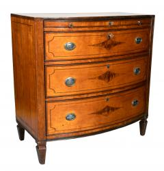 George III Satinwood Bowfront Chest Of Drawers - 4824817