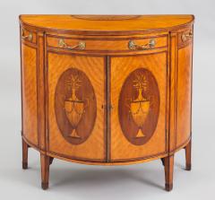 George III Satinwood Demi Lune Console Cabinet Circa 1790 - 976133