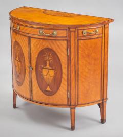 George III Satinwood Demi Lune Console Cabinet Circa 1790 - 976136