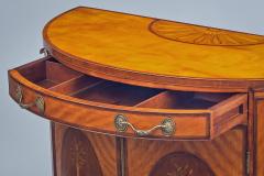 George III Satinwood Demi Lune Console Cabinet Circa 1790 - 976141