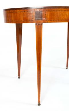 George III Satinwood Inlaid Oval Table c 1790 - 3480655