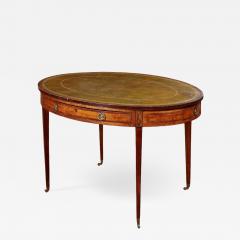 George III Satinwood Oval Writing Table - 2731080