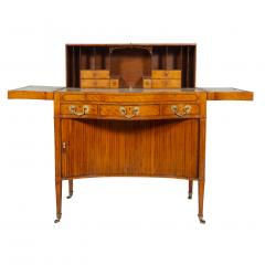 George III Satinwood and Marquetry Harlequin Writing Table - 3739800