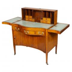 George III Satinwood and Marquetry Harlequin Writing Table - 3739803