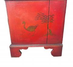 George III Scarlet Japanned Bureau Bookcase - 4253796