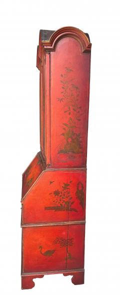 George III Scarlet Japanned Bureau Bookcase - 4253812
