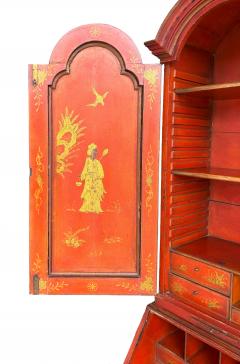 George III Scarlet Japanned Bureau Bookcase - 4253821