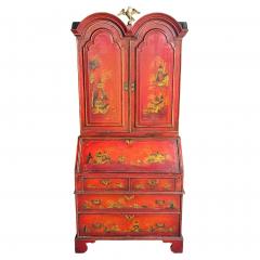 George III Scarlet Japanned Bureau Bookcase - 4253835