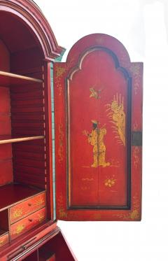 George III Scarlet Japanned Bureau Bookcase - 4253836