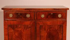 George III Sheraton Bowfront Buffet Side Cabinet In Mahogany 18th Century - 3704222