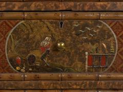 George III Style Chinoiserie Decorated Pedestal Desk England circa 1880 - 1186923