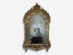George III Style Giltwood Mirror Monumental Wall Mirrors England 1950s - 4263774