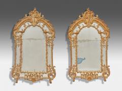 George III Style Giltwood Mirror Monumental Wall Mirrors England 1950s - 4263777