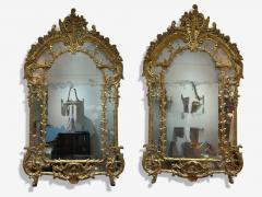 George III Style Giltwood Mirror Monumental Wall Mirrors England 1950s - 4263781