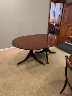 George III Style Mahogany Dining Table 2 pedestals 2 leaves - 2843029