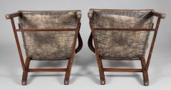 George III Style Mahogany Open Armchairs a Pair - 1892448