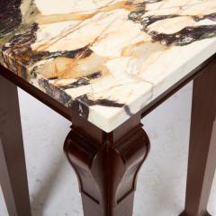 George III Style Marble Top Mahogany Serving Console Table Early 20th Century - 4552812