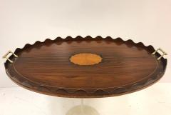 George III Style Rosewood and Inlay Serving Tray - 483132