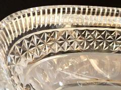 George III Style Silver Plated Oval Center Bowl with Cut Glass Liner - 2950070