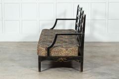 George III Style Sprung Ebonised Oak Parcel Gilt Sofa - 3297769