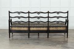 George III Style Sprung Ebonised Oak Parcel Gilt Sofa - 3297770
