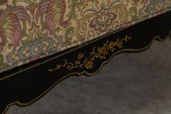 George III Style Sprung Ebonised Oak Parcel Gilt Sofa - 3297775