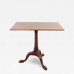 George III Tilt Top Mahogany Rectangular Tea Table circa 1790 - 2980231