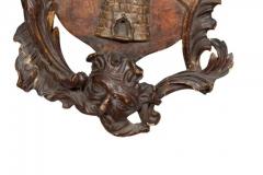 George III Walnut And Polychrome Coat Of Arms - 4140075