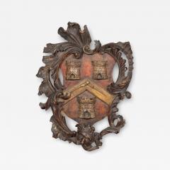 George III Walnut And Polychrome Coat Of Arms - 4189111