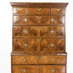 George III Walnut and Mahogany Chest on Chest English Circa 1780  - 2200294