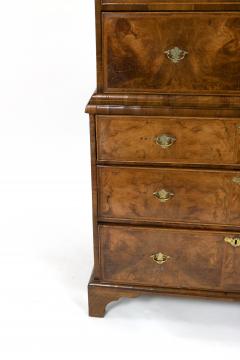 George III Walnut and Mahogany Chest on Chest English Circa 1780  - 2200301