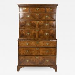 George III Walnut and Mahogany Chest on Chest English Circa 1780  - 2201741