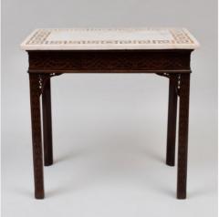 George III carved mahogany fretwork table - 1387321