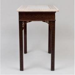 George III carved mahogany fretwork table - 1387324