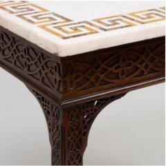 George III carved mahogany fretwork table - 1387327