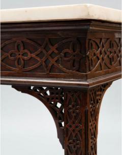 George III carved mahogany fretwork table - 1387331