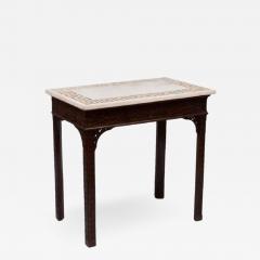 George III carved mahogany fretwork table - 1388341