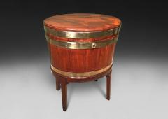 George III period Mahogany and Brass Oval Wine Cooler on stand - 4478079