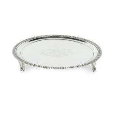 George III silver tray commemorating the marriage of Admiral Thomas Le Marchant - 3477867