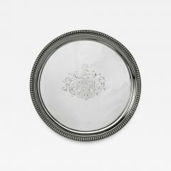 George III silver tray commemorating the marriage of Admiral Thomas Le Marchant - 3479349
