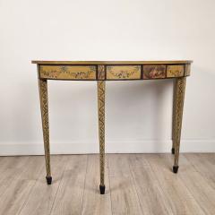 George III style English Painted Demilune Console circa 1920 - 4814441