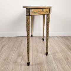 George III style English Painted Demilune Console circa 1920 - 4814442